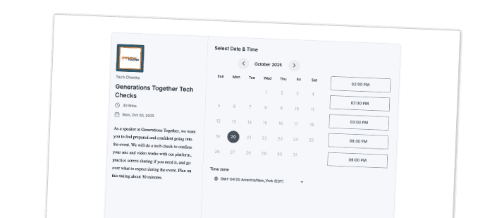 Image of page to schedule tech check