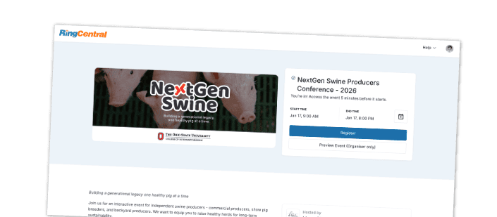 RingCentral Event Mockup