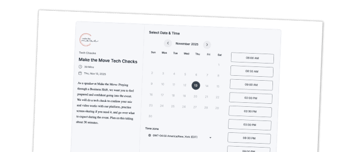 Make the Move tech check mockup